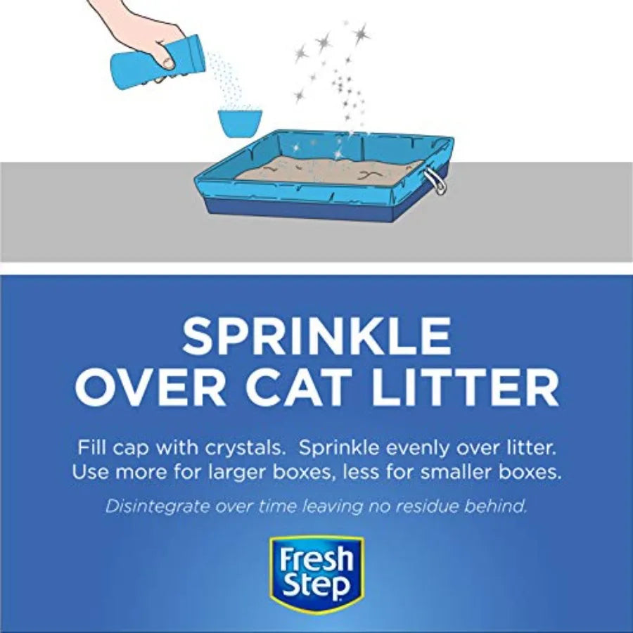 Non-Toxic Cat Litter Crystals Deodorizer for Litter Boxes with Odor Neutralizing Properties to Control Smells and Keep Home Are