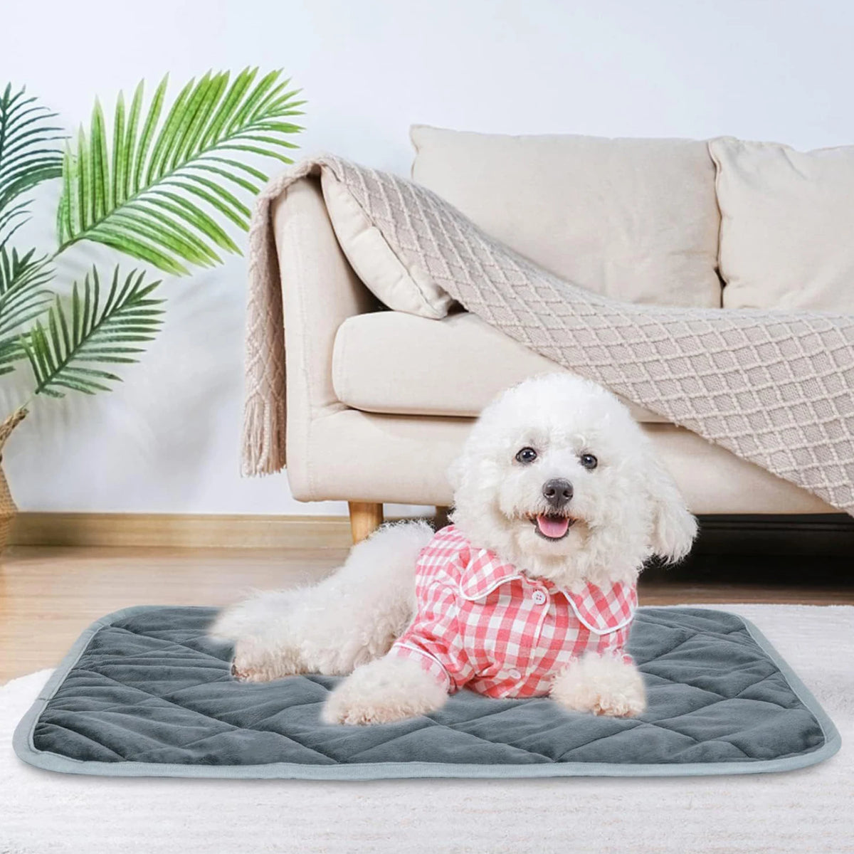 Winter Soft Thermal Pet Pad with Non-Slip Bottom Washable Non Electric Pet Blanket for Outdoor and Indoor Kittens Puppy
