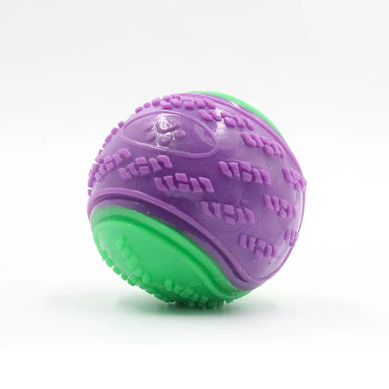 Dogs Interactive Toys Soft TPR Toys for Dog Pet Teeth Cleaning Bite Resistance Squeaky Dog Ball Toy
