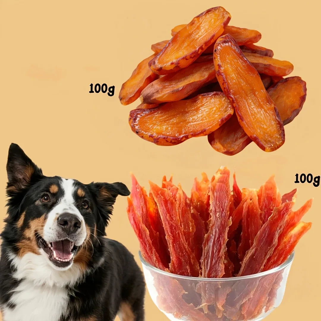 Natural Duck, Chicken, Milk Stick, Sweet Potato Dog Treats Set - Grain-free, High Protein, Low Fat, Good For Dental Health