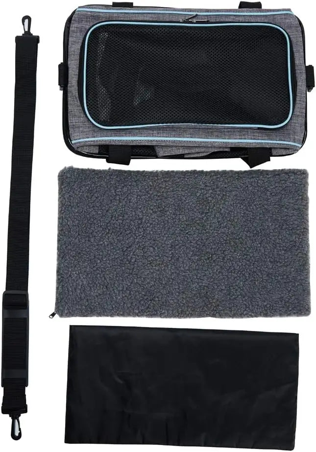 Soft-Sided Pet Carrier for Cats and Small Dogs Up to 16 Lbs, Airline-Approved Travel Bag with Ventilation