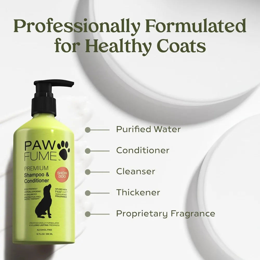 Deshedding Dog Shampoo & Conditioner, pH-Balanced, Probiotic, Salon-Quality, 1-Pack