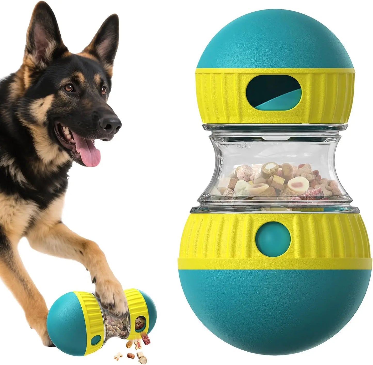Dog Puzzle Toy Adjustable Treat Dispensing Ball Food Dispenser Tough Slow Feeder Puppy Enrichment Training Toy Pet Interactive C