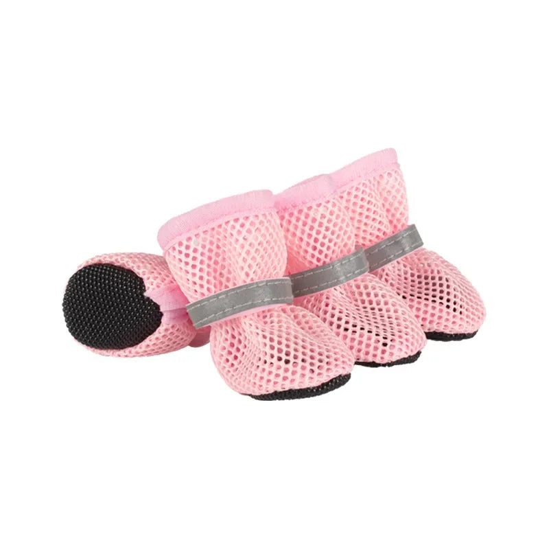 4pcs Dog Shoes Non-slip Breathable Wear-resistant Dog Boots Suitable For Small Medium Sized Pets Puppy Protective Footwear.