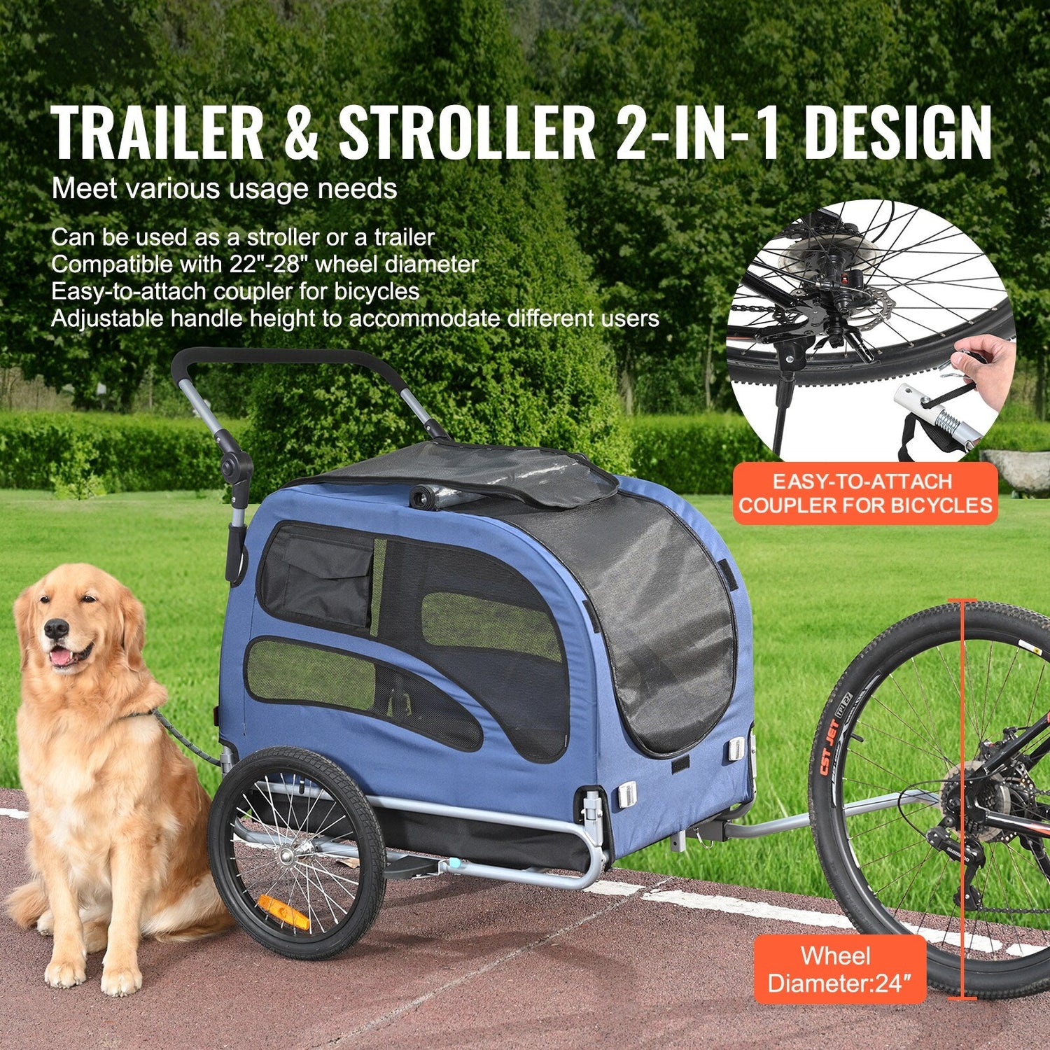 Trailer and Stroller Dog Carrier