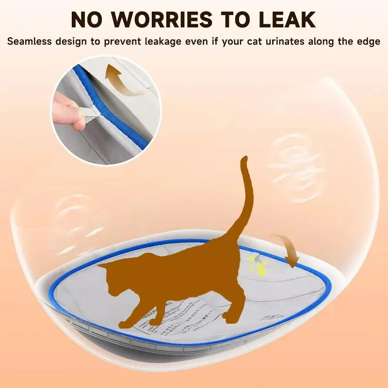 Cat Litter Box Liners Waterproof Litter Pads Self-Cleaning Litter Box Replacement Liners Leak-Proof Litter Pads 2-Pack Leak Proo