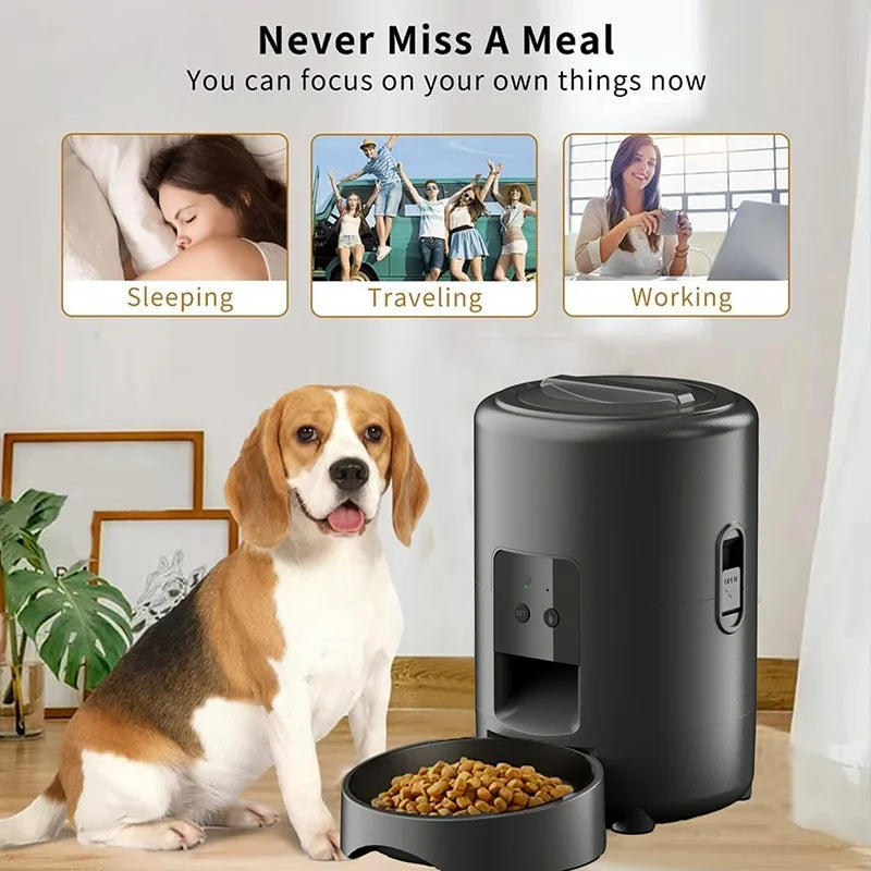2L Pet Feder Timing Smart Automatic Dog Pet  Feeder  for Cats Dog key Wifi App Intelligent Suitable for Daily Scheduled Feeding Of Pets, Ideal Daily Cat Stuff And Dog Supplies