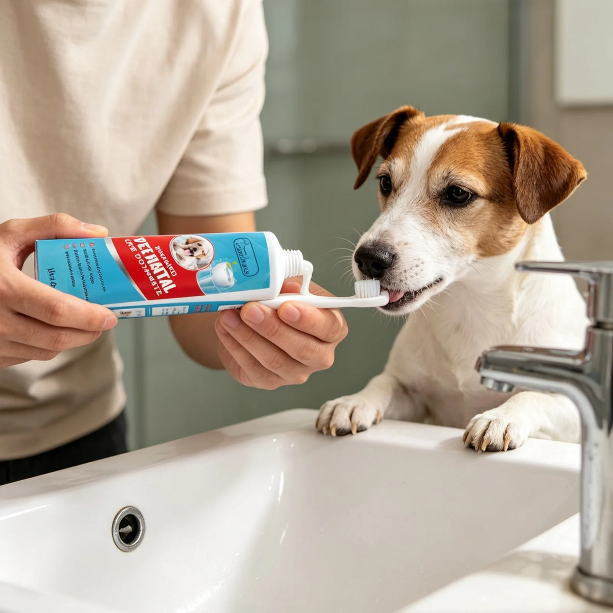 YEGBONG Pet Toothpaste Clean Pet Tooth Surface Gently Remove Residual Dirt Eliminate Bad Breath Protect Gums Pet Oral Care Paste