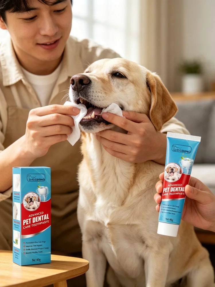 YEGBONG Pet Toothpaste Clean Pet Tooth Surface Gently Remove Residual Dirt Eliminate Bad Breath Protect Gums Pet Oral Care Paste