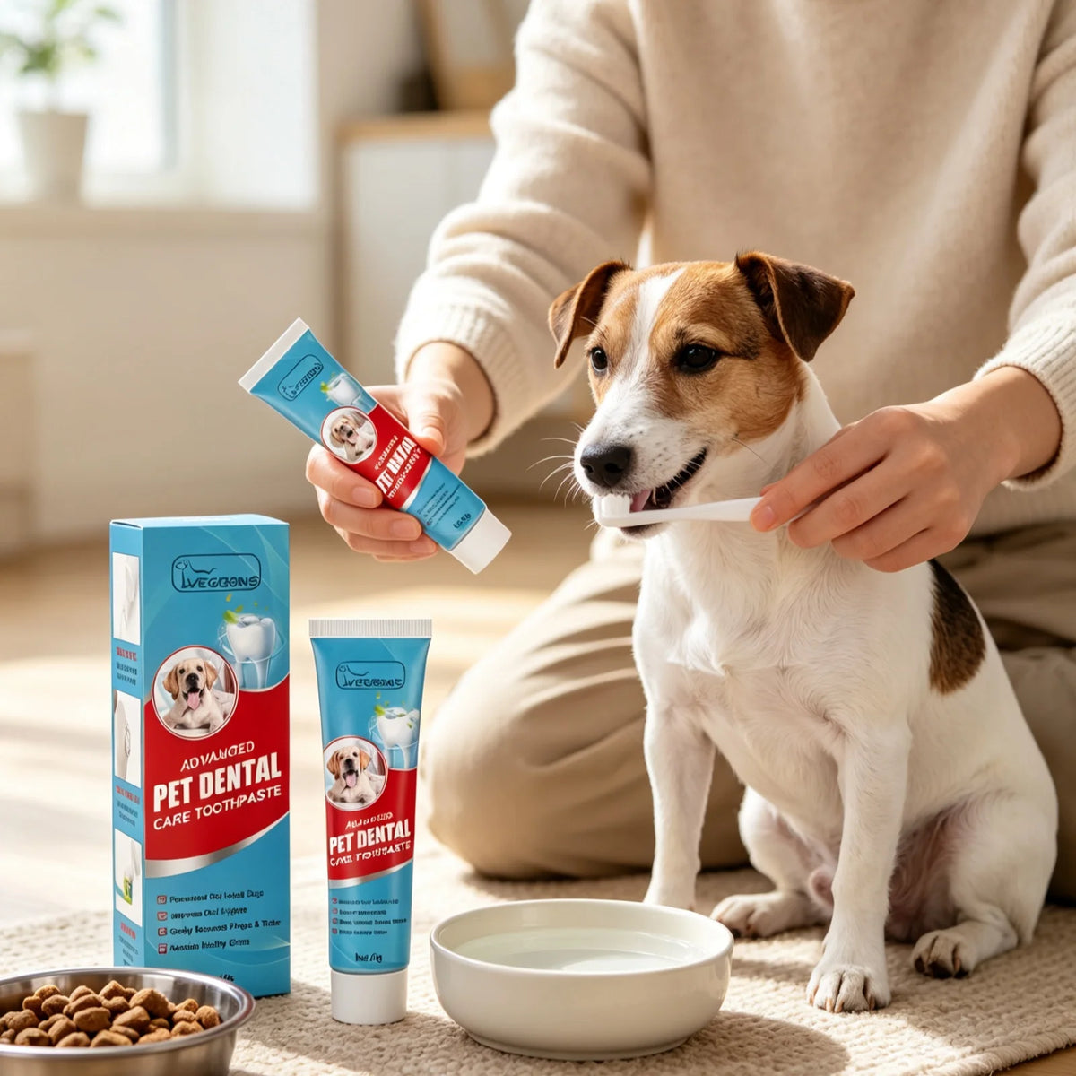YEGBONG Pet Toothpaste Clean Pet Tooth Surface Gently Remove Residual Dirt Eliminate Bad Breath Protect Gums Pet Oral Care Paste