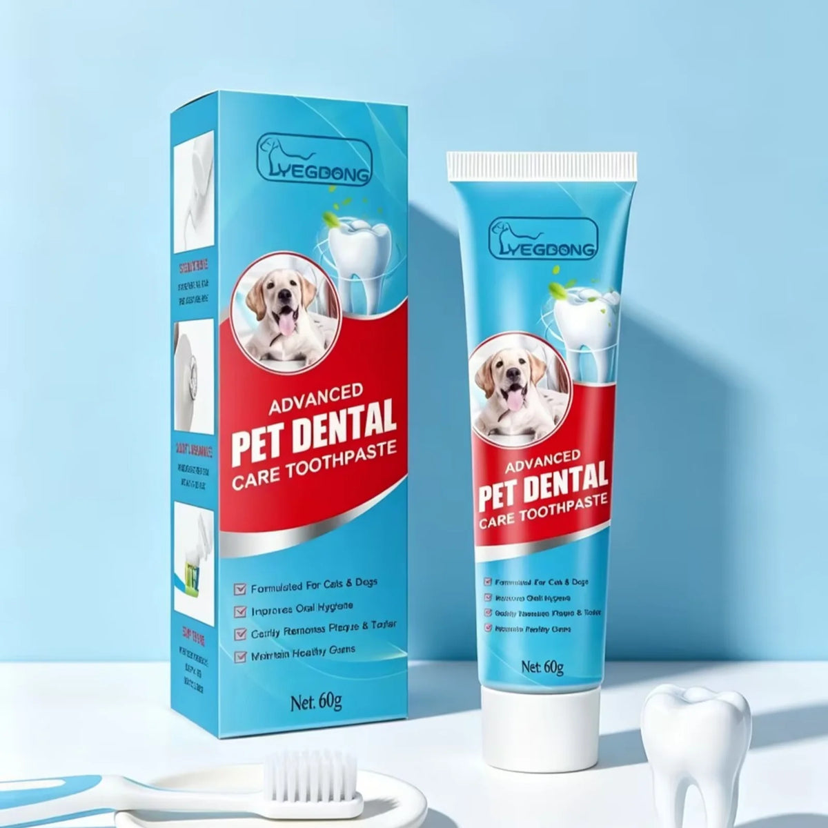 YEGBONG Pet Toothpaste Clean Pet Tooth Surface Gently Remove Residual Dirt Eliminate Bad Breath Protect Gums Pet Oral Care Paste