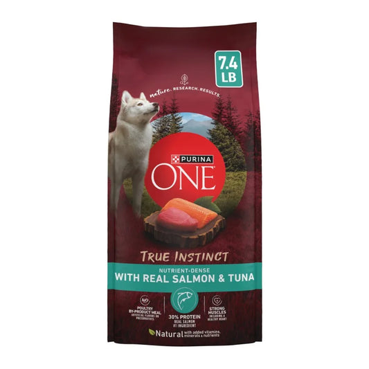 True Instinct With Real Salmon and Tuna Natural With Added Vitamins, Minerals and Nutrients High Protein Dog Food Dry Formula,