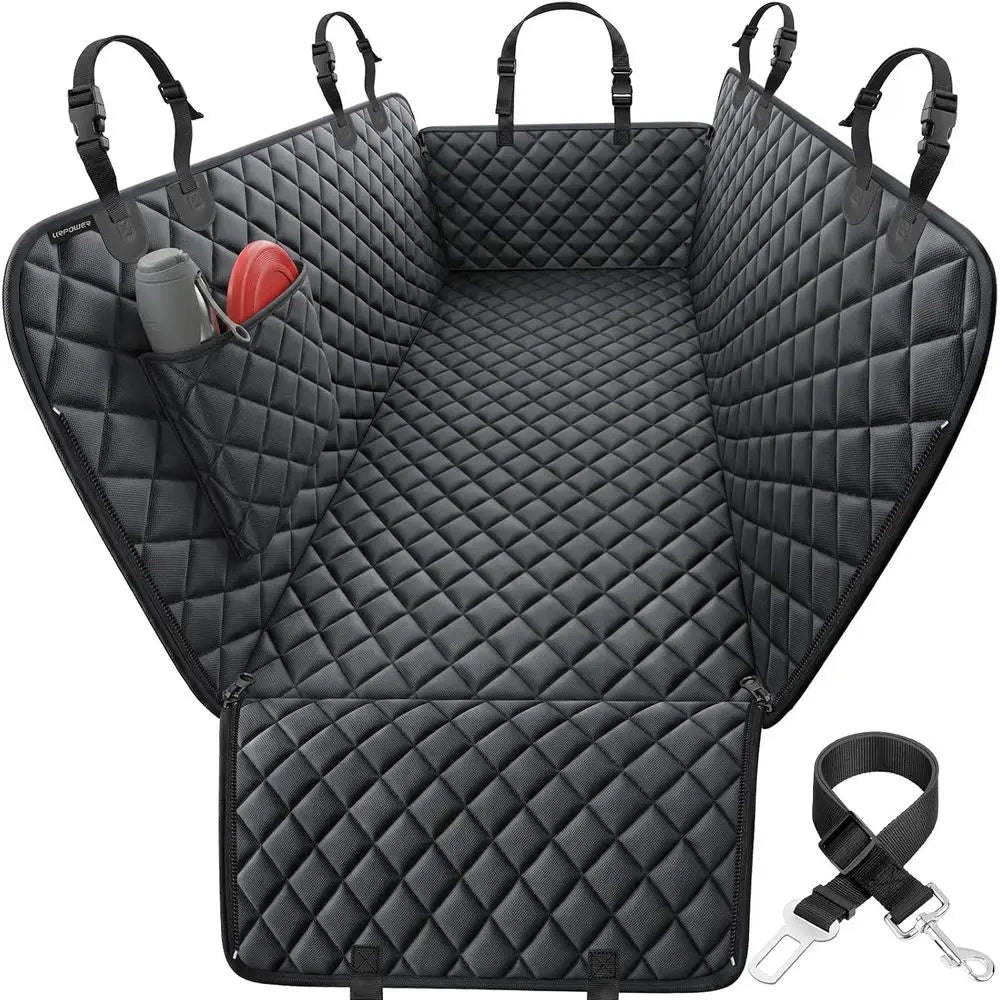 Dog Car Seat Cover or Pets Waterproof Seat Cover Hammock 600D Heavy Duty Scratch Proof Nonslip Durable Spot Back Seat Covers for