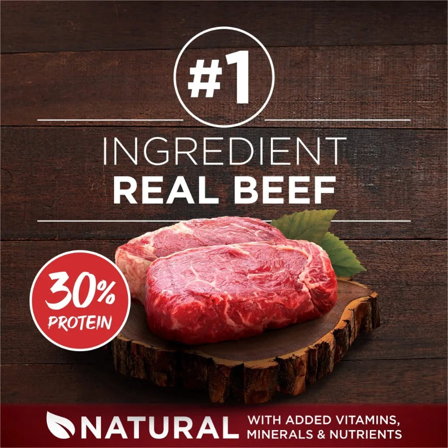 Grain Free Natural High Protein Dog Food Formula True Instinct with Real Beef with Added Vitamins, Minerals and Nutrients, 6 lb