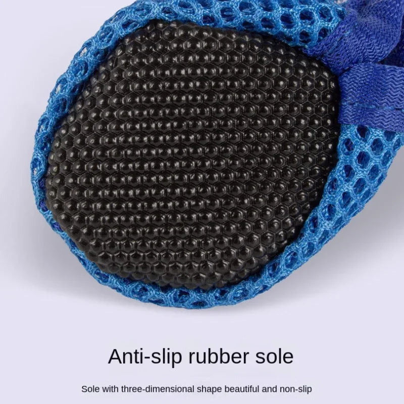 4pcs Dog Shoes Non-slip Breathable Wear-resistant Dog Boots Suitable For Small Medium Sized Pets Puppy Protective Footwear.