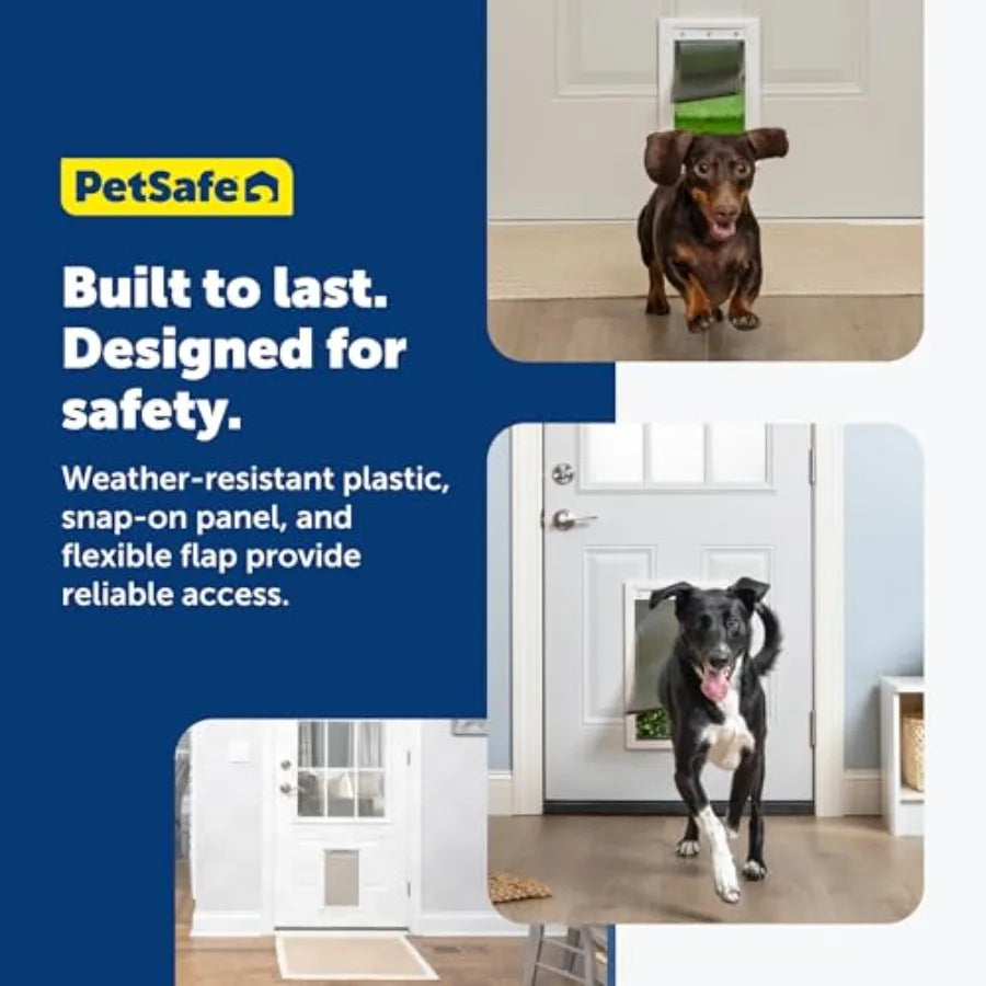NEVER RUST Dog and Cat Door For Pets Up To 100 lb Paintable Easy DIY Installation Closing Panel Included Install in Interior an