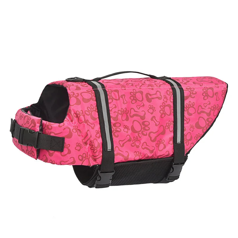 Summer Dog Life Jacket Reflective Adjustable Large Dogs Swimwear Safety Vest Surfing Sailboat Enhanced Buoyancy Pet Lifejackets