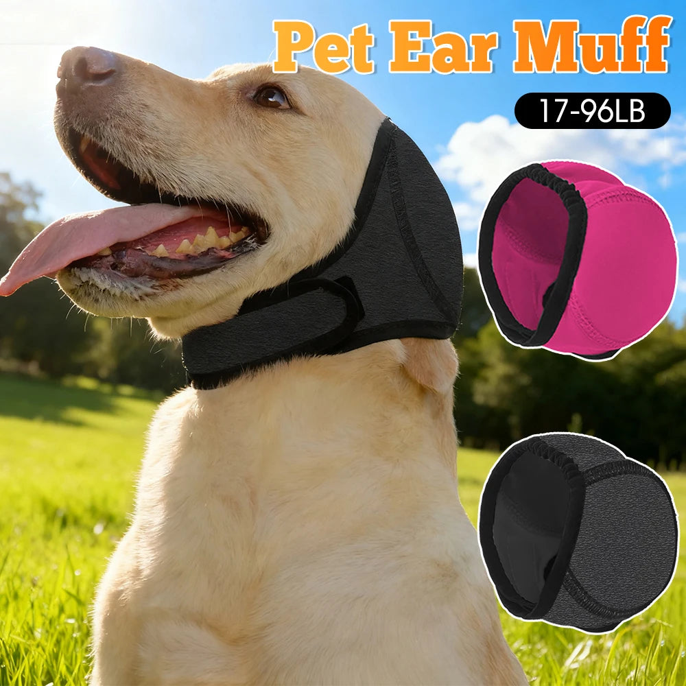 Anti Anxiety Dog Ear Muffs Hood Cover Noise Cancelling for Pets Prevent Head Shake During Grooming Force Dry Bath Trauma Care