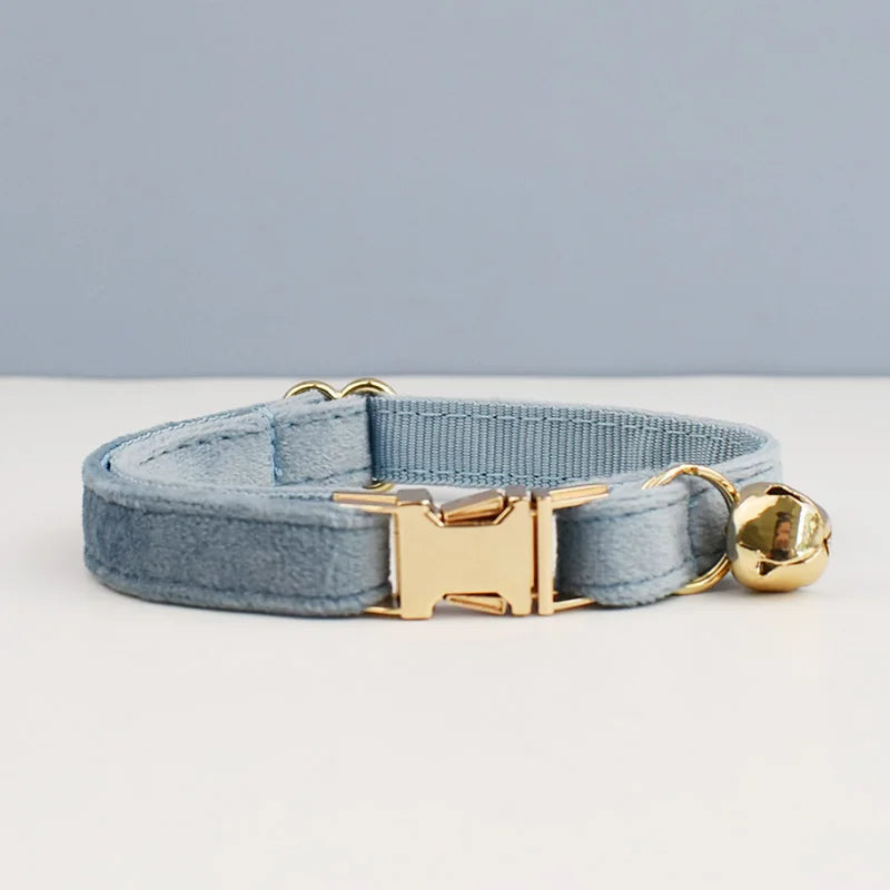 Cute Bowknot Cat Collar Personalized Cat Collar with Bell Engraving ID Tag Nameplate Kitten Collars Necklace