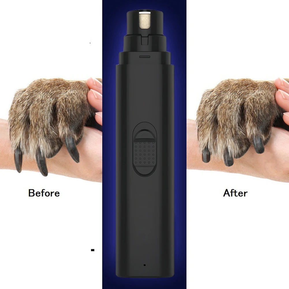 Electric Pet Nail Trimmer Painless Paws Grooming and Smoothing Cat Nail Grinder Rechargeable for Small Medium Large Dogs Cats
