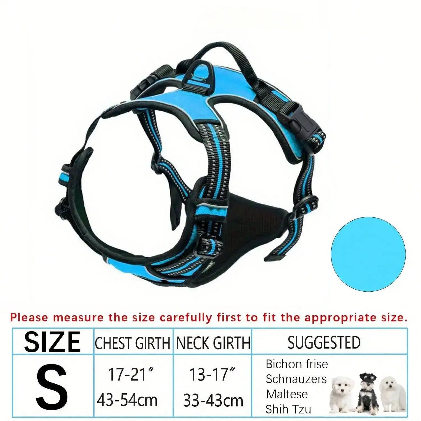 Dog Harness, No-Pull Pet Harness With 2 Leash Clips, Adjustable Soft Padded Dog Vest, Reflective No-Choke Pet Oxford Vest With Easy Control Handle For Large Dogs-The Vest And Rope Are Not A Set Set And Need To Be Purchased Se