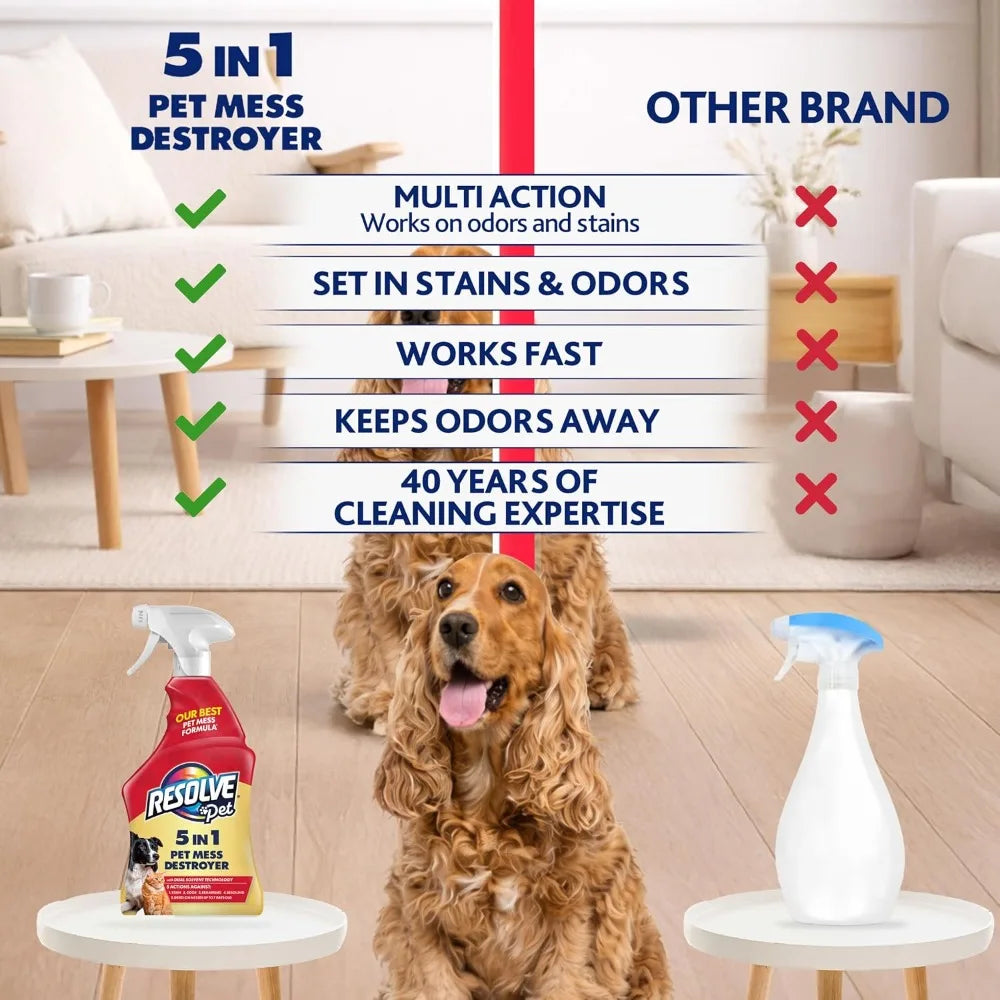 Pet Carpet Cleaner Spray – Removes Stains & Odors Up to 7 Days Old, 22oz