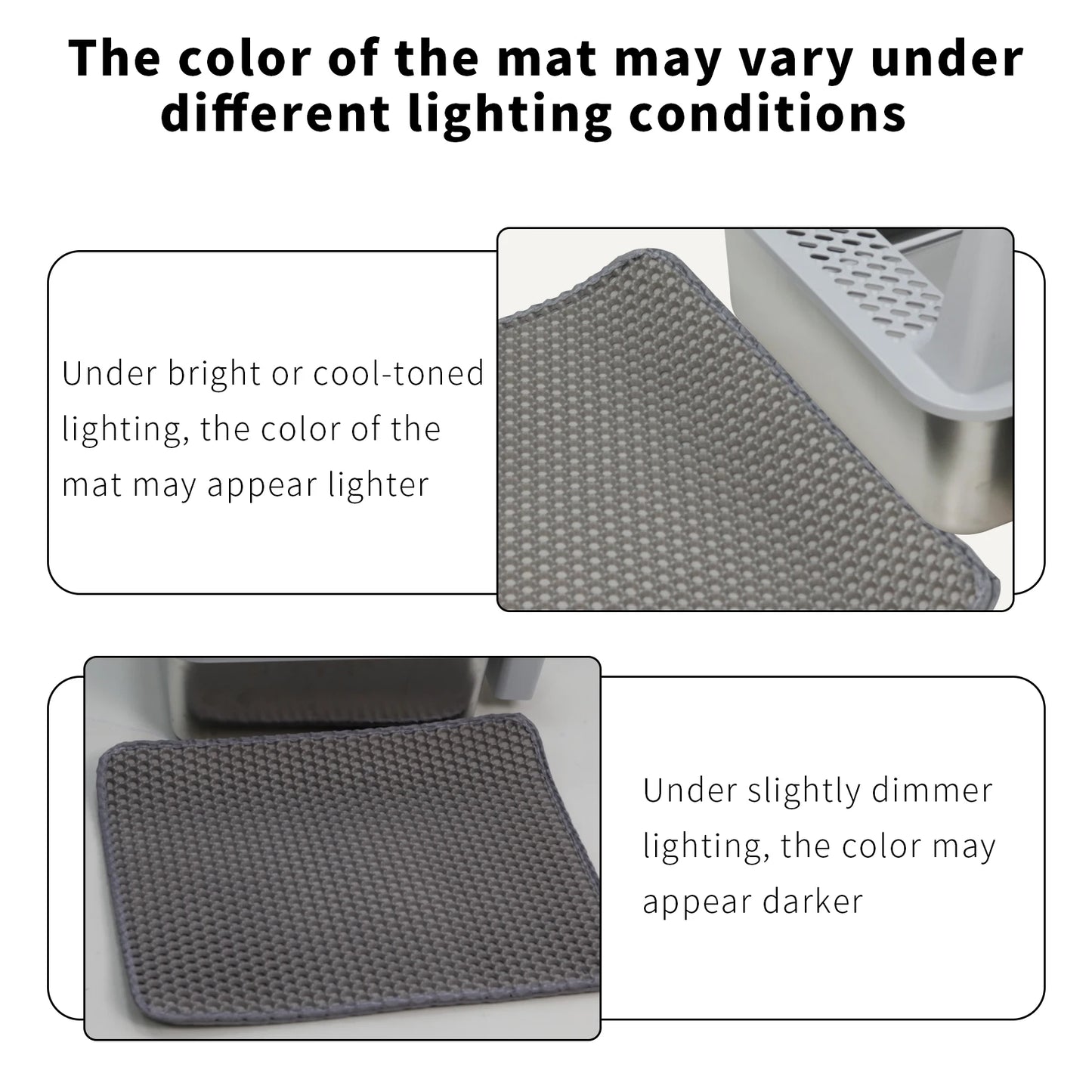 Large Stainless Steel Open Cat Litter Tray High Sided Deep Pan Box Loo Toilet with Litter Mat