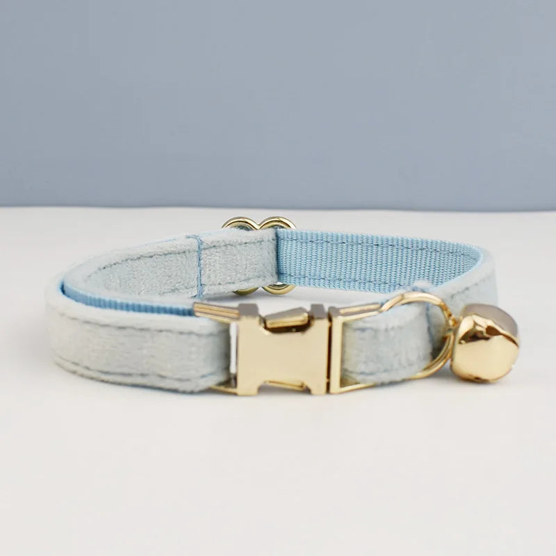 Cute Bowknot Cat Collar Personalized Cat Collar with Bell Engraving ID Tag Nameplate Kitten Collars Necklace