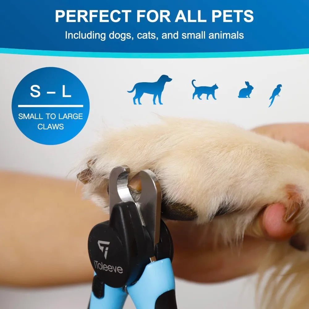 LED Dog Nail Clipper with Light, Safe & Easy Trimmer for Thick Nails, Quick Sensor Avoid Over Cutting, for Cats & Dogs