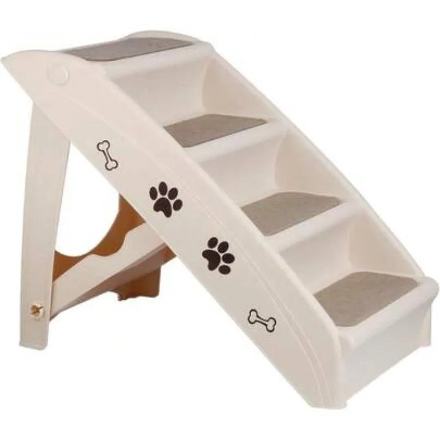 【New style】Dog Stairs and Steps For High Beds Folding Pet Ladder For Small Dogs Plastic Anti-Slip Cat Ramp, No Assembly Needed