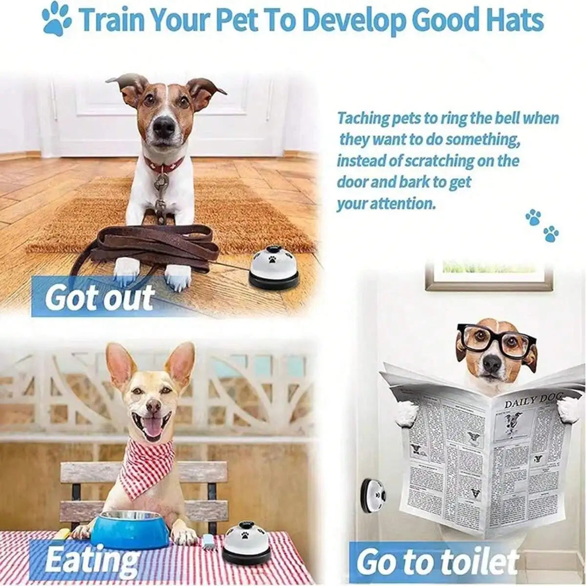 1pc Pet Training Bells Dogs Bell For Door Potty Training To Go Outside Communication Device Dog Agility Train Pet Interactive To