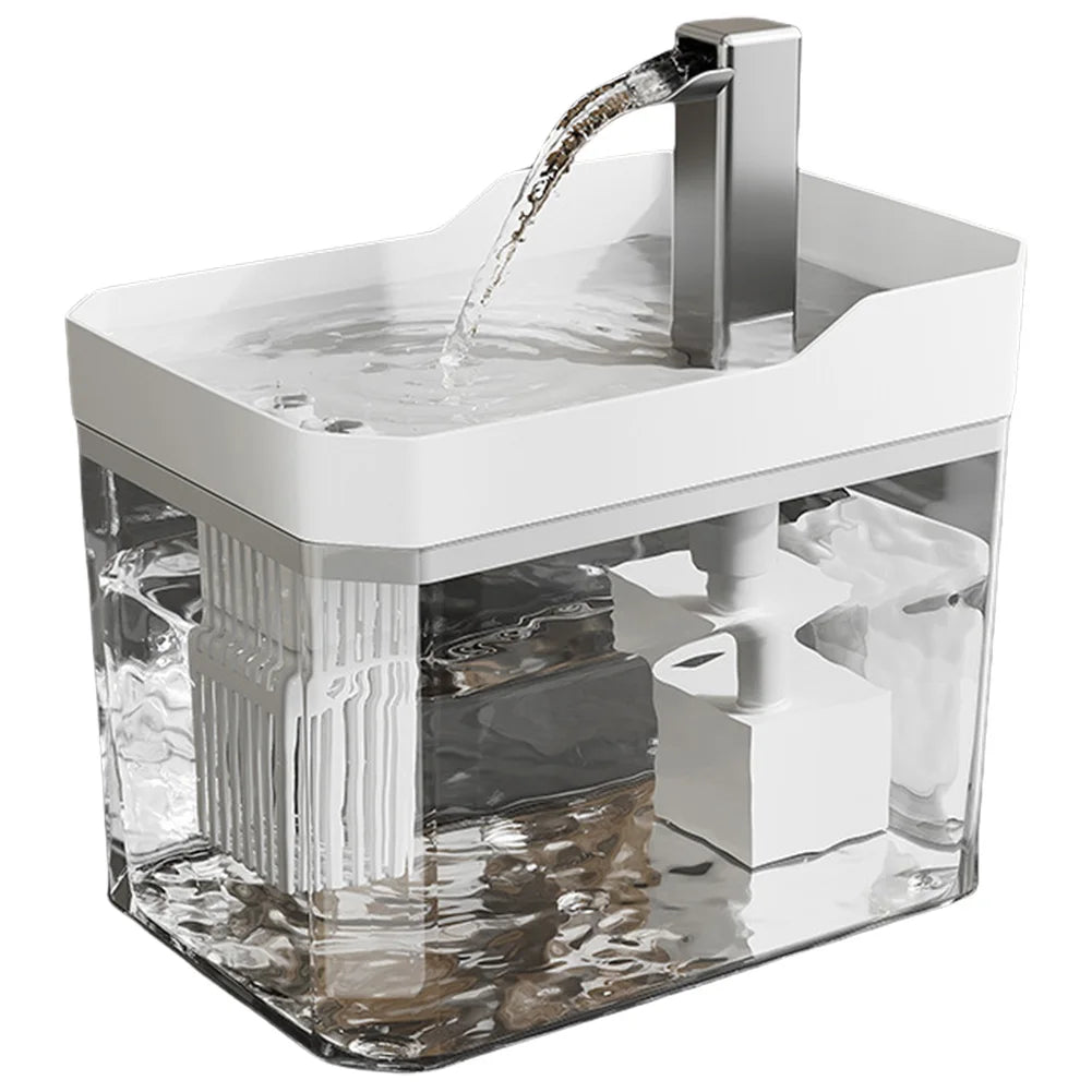 Cat Water Fountain with Quiet Pump Auto Filter USB Anti-Dry Burning Pet Fountain Cat Drinker for Cats Indoor