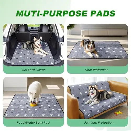 WanpeeGoo Washable Dog Pee Pads 18"x24" Grey – Reusable, Absorbent & Non-Slip for Puppies & Pets
