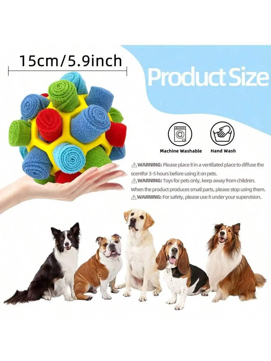 Snuffle Ball For Dogs Training Treat Dispenser Interactive Pet Toy