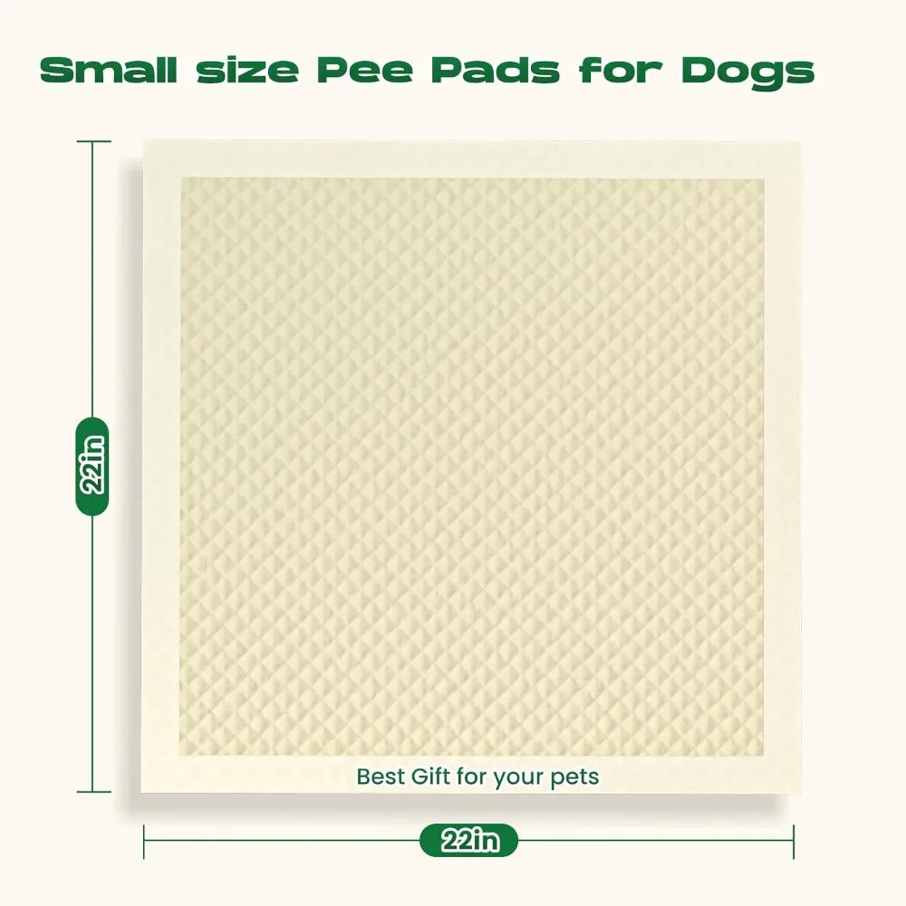 30 Count Small 22x22in Bamboo Training Pads, Deodorizing Leakproof Quick Drying Dog Pee Pads, Super Absorbent Disposable for Dogs, Puppies, Cats, Rabbits
