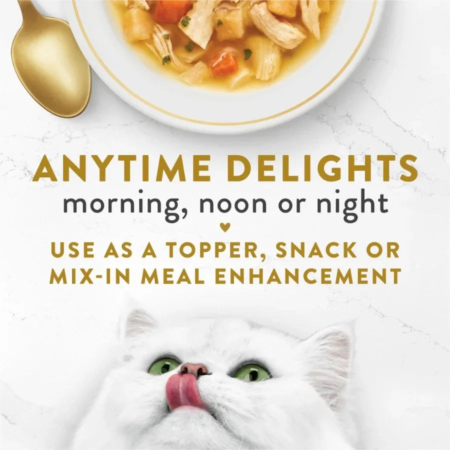 Purina Broths, Wet Cat Food, Chicken and Veggies, 1.4 oz Pouch, 16 Pack