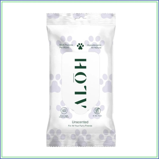 Hypoallergenic All-Natural Multi-Purpose Pet Wipes, Unscented 50ct