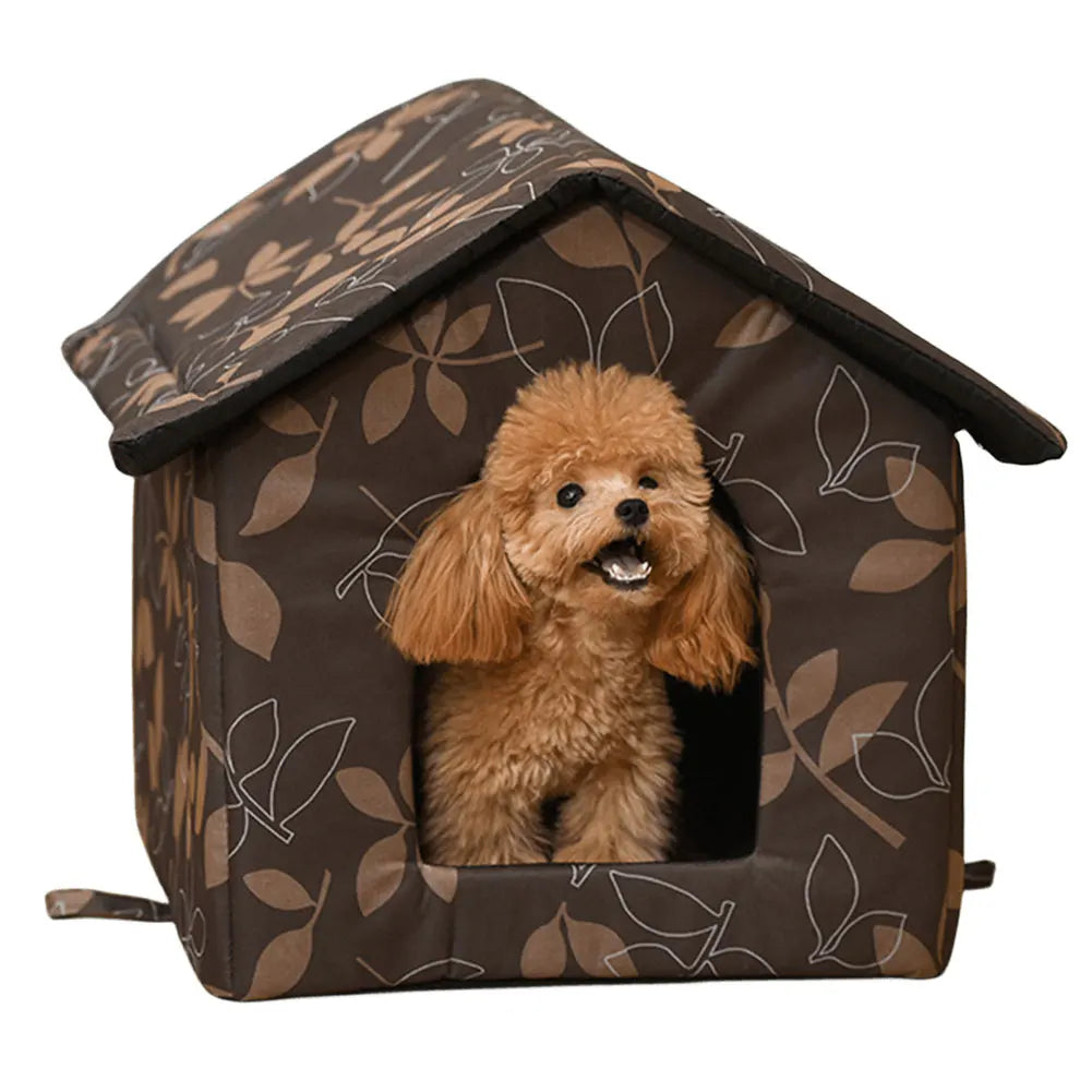 Waterproof Pet Bed House Warm Puppy Kennel Kitten Cave Hut for Indoor and Outdoor Use