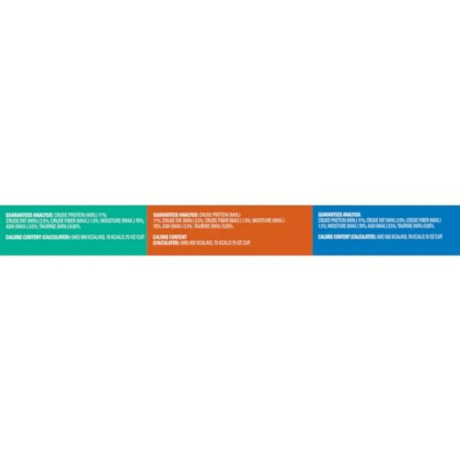 Paté and Shreds Wet Cat Food Variety Pack, Seafood and Poultry Favorites, 2.75 Ounce Cup Pack of 12