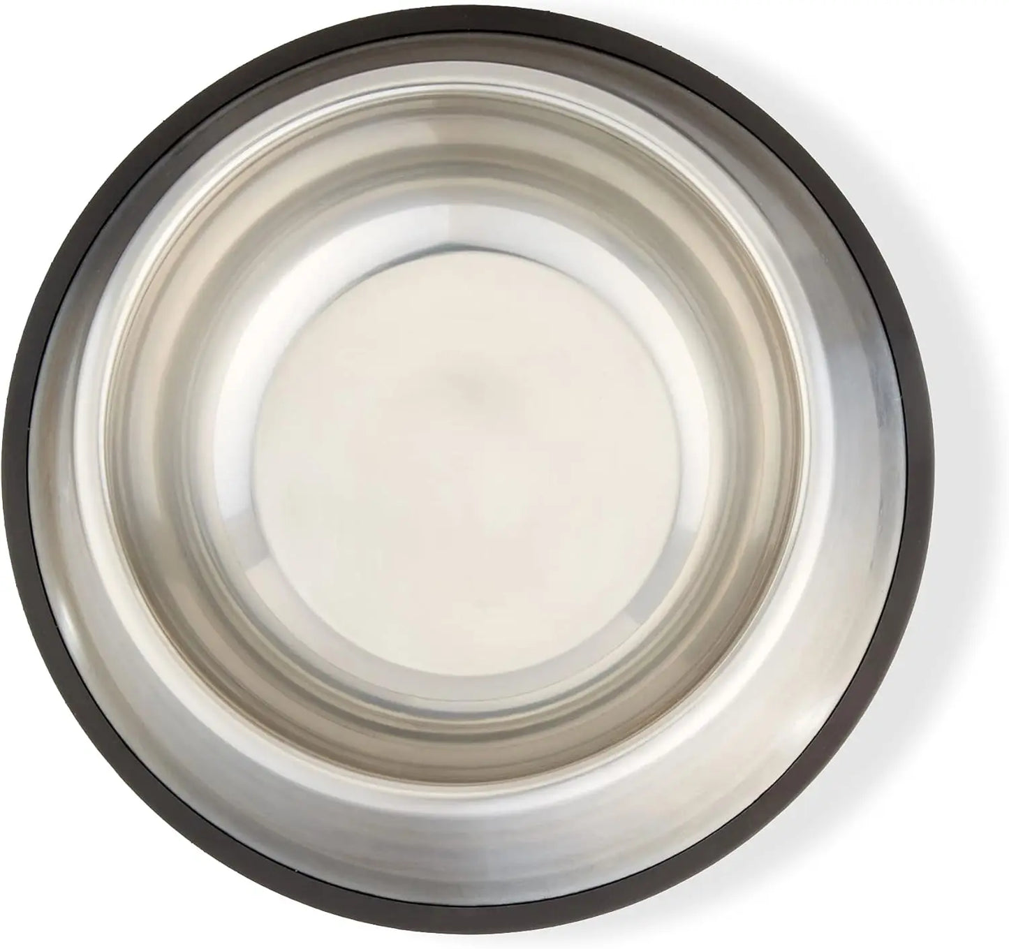 Basics Stainless Steel Non-Skid Dog Water And Food Bowls, Dishwasher Safe, Rust Resistant, 38oz Capacity, 10 x 2.8 Inches, 2-Pac