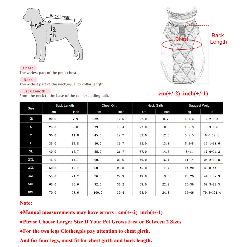 Big Dog Clothes For Winter Warm Thicken Pets Vest Coat With D-ring Outdoor Waterproof Reflectivce Jacket For Large Dogs Labrador