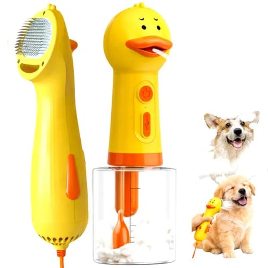 Dog Grooming Kit Bath Dry Set Electric Shampoo Dispenser Foam Sprayer + Quiet Pet Hair Dryer with Brush Rechargeable Waterproof