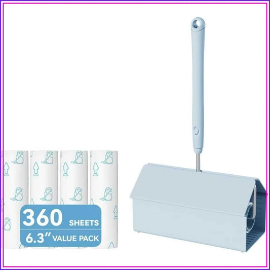 6.3'' Extra Sticky Giant Lint Roller for Pet Hair, Furniture, Clothes, 360 Sheets