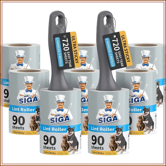 Extra Sticky Lint Roller for Pet Hair, 720 Sheets, Easy Tear, Removes Lint from Clothing & Furniture