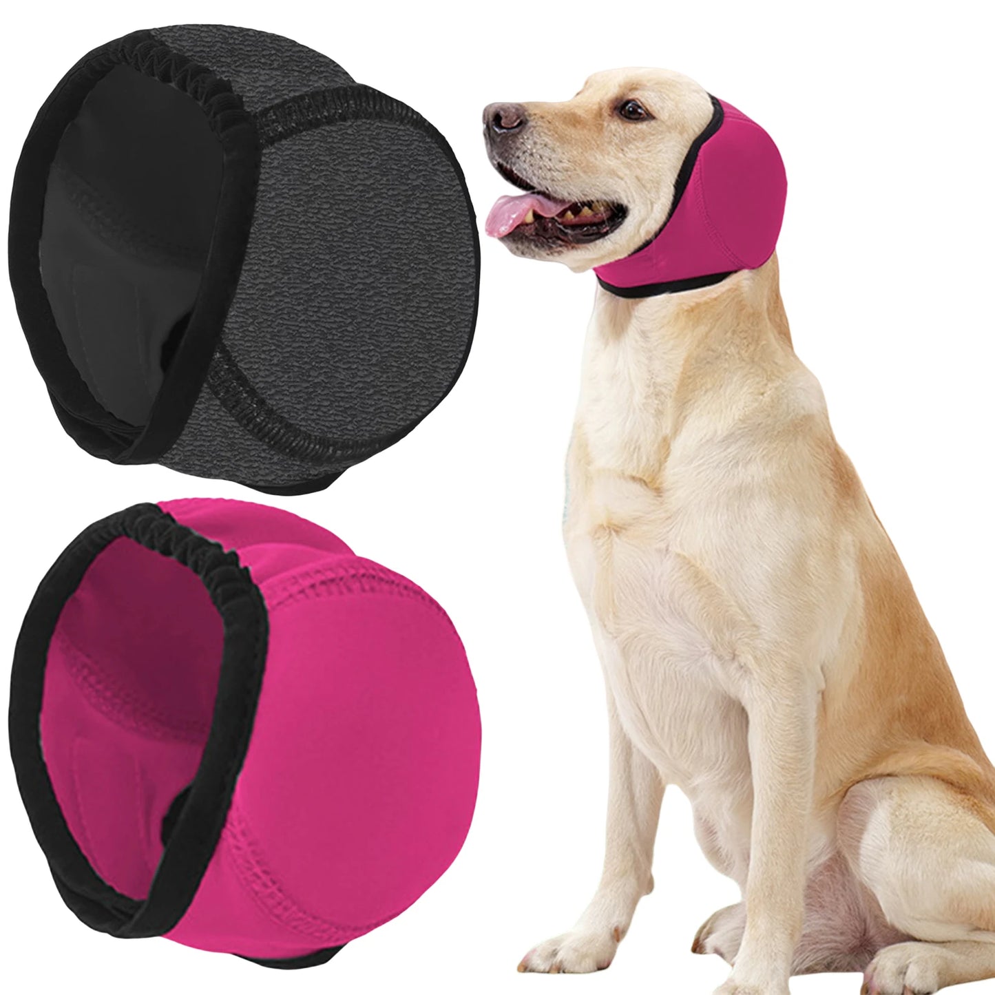 Anti Anxiety Dog Ear Muffs Hood Cover Noise Cancelling for Pets Prevent Head Shake During Grooming Force Dry Bath Trauma Care