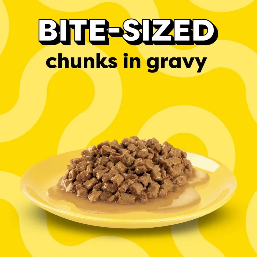 Bites in Gravy Variety Pack Adult Wet Cat Food, 3.5 oz Trays, 24 pk