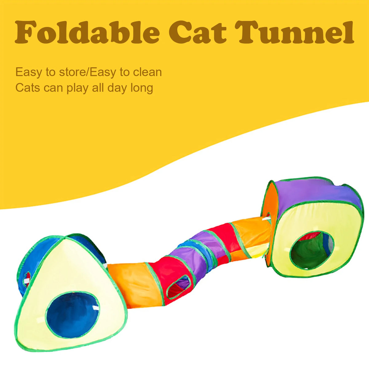 Cat Tunnel and Cubes Combo for Indoor Cats with Play Ball Collapsible Interactive Peek Hole Cat Tent and Cubes Cat Donut Tunnel