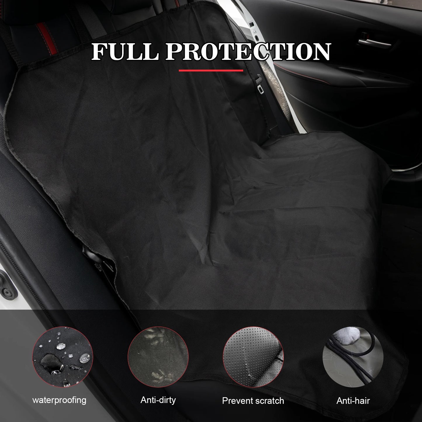 Dog Back Seat Cover Waterproof Pet Carrier Hammock Cushion Nonslip Car Rear Back Mat Protector Pad Travel Accessories Trunk Mat