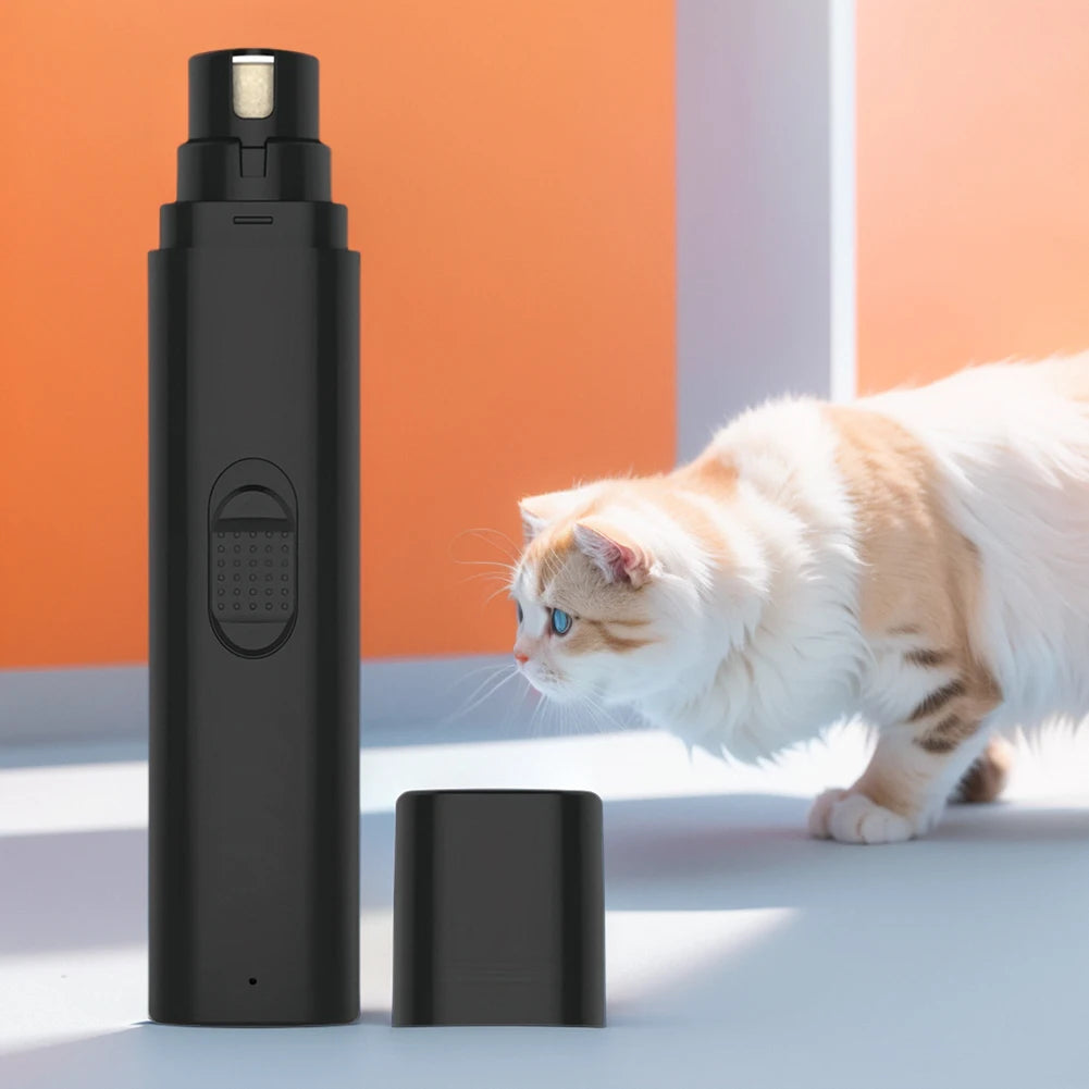Electric Pet Nail Trimmer Painless Paws Grooming and Smoothing Cat Nail Grinder Rechargeable for Small Medium Large Dogs Cats