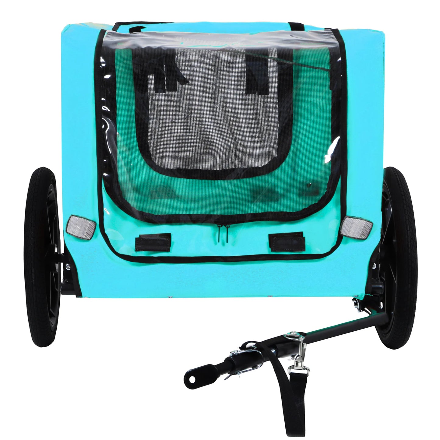 Foldable Dog Bike Trailer with Quick Release Wheel, Non-Slip Floor and Internal Leash for Small and Medium Pets